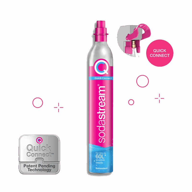 SodaStream Quick Connect Pink CO2